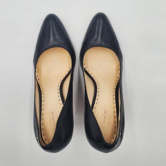 Coach Black Leather Heels - Picture 11 of 16